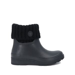 SPLENDID Women's Black Dara Padded Knit Detail Mixed Media Rain Boot